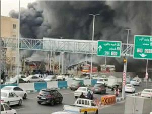 آتشسوزی گسترده در بازارچه جنت آباد/علت حادثه آتش سوزی بازارچه جنت در دست بررسی است