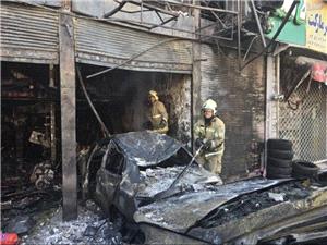 مرگ دلخراش مرد 36 ساله در آتشسوزی مغازه مکانیکی مجیدیه