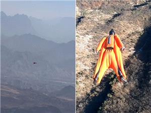 بالفیدیو.. قفزه انتحاریه لمغامر فرنسی من جبل ارتفاعه 2000 متر فی عُمان