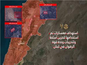 الجیش الإسرائیلی یعلن شن هجوم على 8 معسکرات لـ"قوه الرضوان" فی البقاع اللبنانی