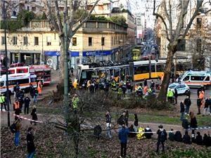 Two killed, dozens injured as tram derails in Milan
